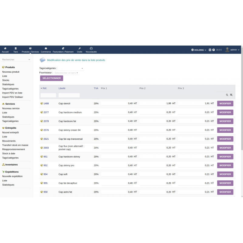 multiple prices import